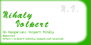 mihaly volpert business card